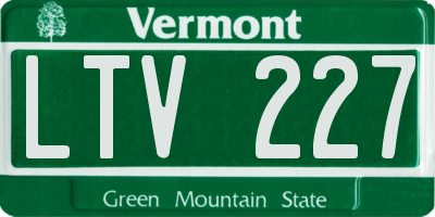 VT license plate LTV227