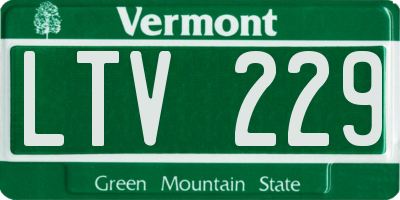 VT license plate LTV229
