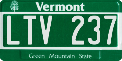VT license plate LTV237