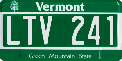 VT license plate LTV241