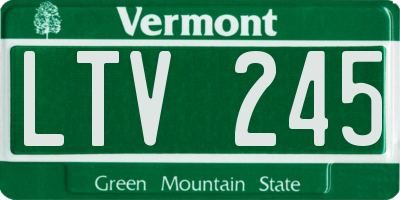 VT license plate LTV245