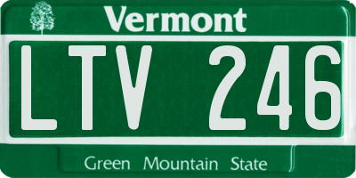 VT license plate LTV246