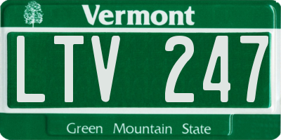 VT license plate LTV247