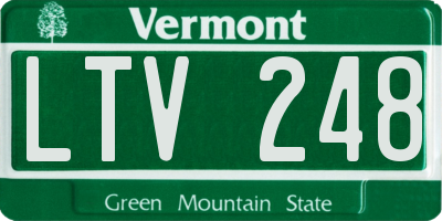 VT license plate LTV248