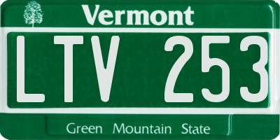VT license plate LTV253