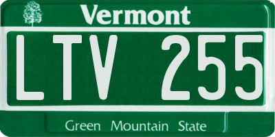 VT license plate LTV255