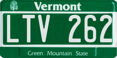 VT license plate LTV262