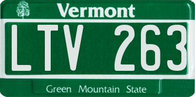 VT license plate LTV263