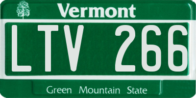 VT license plate LTV266