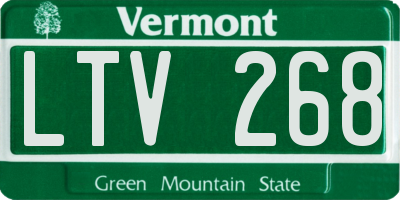 VT license plate LTV268