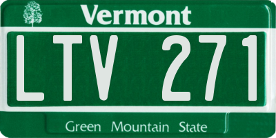 VT license plate LTV271
