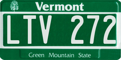 VT license plate LTV272