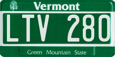 VT license plate LTV280