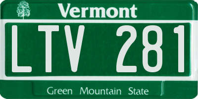VT license plate LTV281