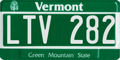 VT license plate LTV282