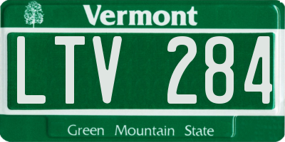 VT license plate LTV284