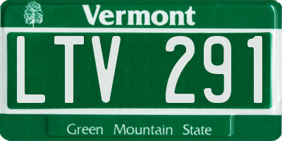 VT license plate LTV291