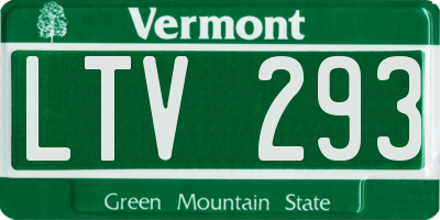 VT license plate LTV293