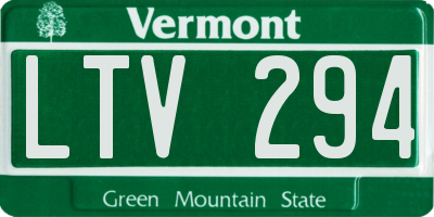 VT license plate LTV294