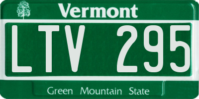 VT license plate LTV295