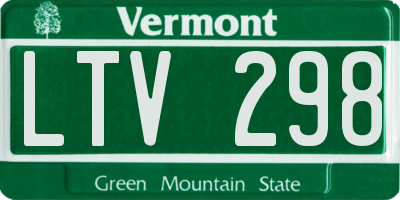 VT license plate LTV298