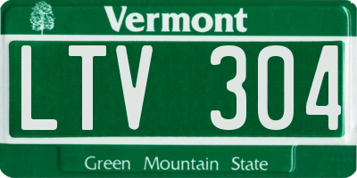 VT license plate LTV304