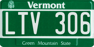 VT license plate LTV306
