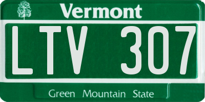 VT license plate LTV307