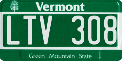 VT license plate LTV308