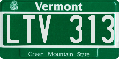 VT license plate LTV313