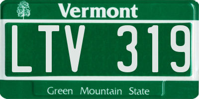 VT license plate LTV319