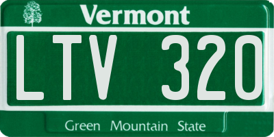 VT license plate LTV320
