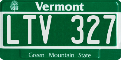 VT license plate LTV327