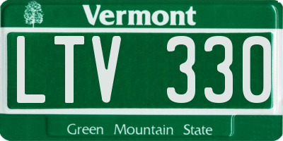 VT license plate LTV330