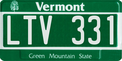 VT license plate LTV331