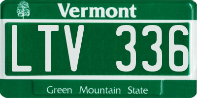 VT license plate LTV336