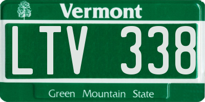 VT license plate LTV338