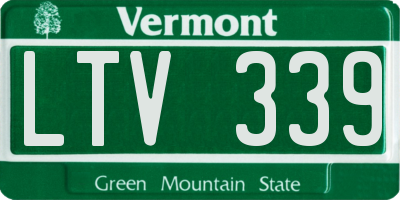 VT license plate LTV339