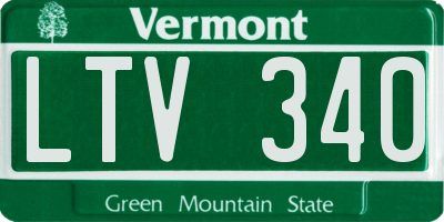 VT license plate LTV340