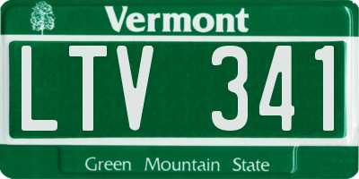 VT license plate LTV341