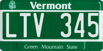 VT license plate LTV345
