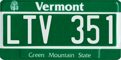 VT license plate LTV351