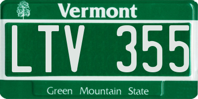 VT license plate LTV355