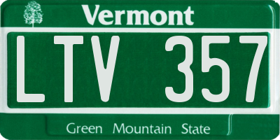 VT license plate LTV357