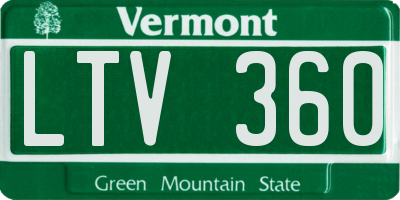 VT license plate LTV360