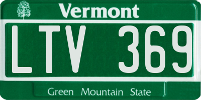 VT license plate LTV369