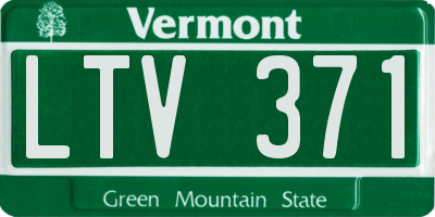 VT license plate LTV371