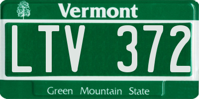 VT license plate LTV372