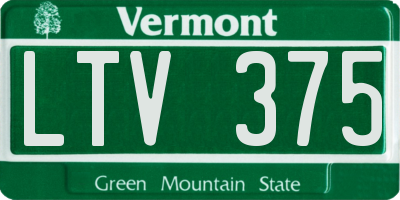VT license plate LTV375
