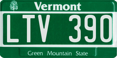 VT license plate LTV390